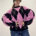 maglione girocollo rombo